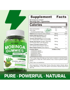 Gomitas de Moringa Veganas NEVISS 60 Unidades Sin Azúcar 2