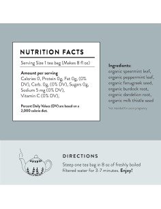 Té Orgánico de Limpieza Moontime - 30 Bolsitas con Menta y Hierbas 2