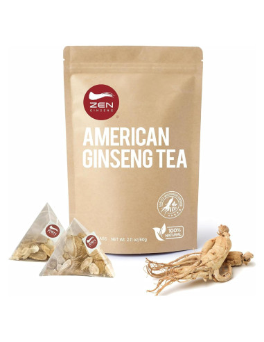 Té de Ginseng Americano Zen 30 Bolsitas Triángulo 60g
