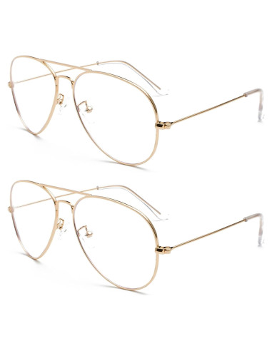 Gafas de Aviador EYLRIM con Lentes Anti Luz Azul - Unisex