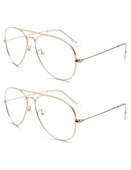 Gafas de Aviador EYLRIM con Lentes Anti Luz Azul - Unisex