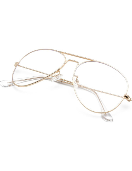 Gafas de Aviador EYLRIM con Lentes Anti Luz Azul - Unisex