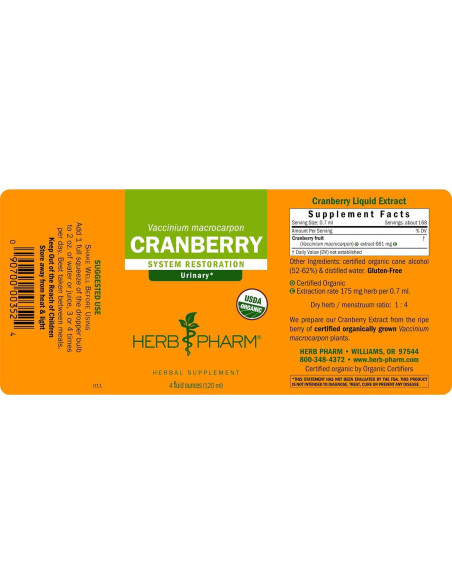 Extracto Líquido de Arándano Orgánico Herb Pharm 118ml