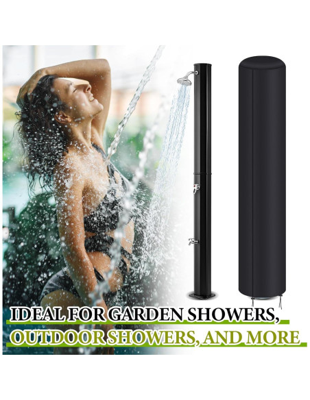 Cubierta de Ducha Solar Impermeable Maasechs 230x67cm Negra