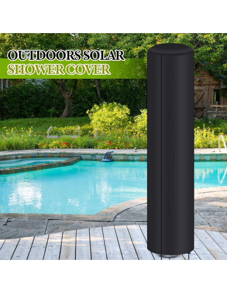 Cubierta de Ducha Solar Impermeable Maasechs 230x67cm Negra