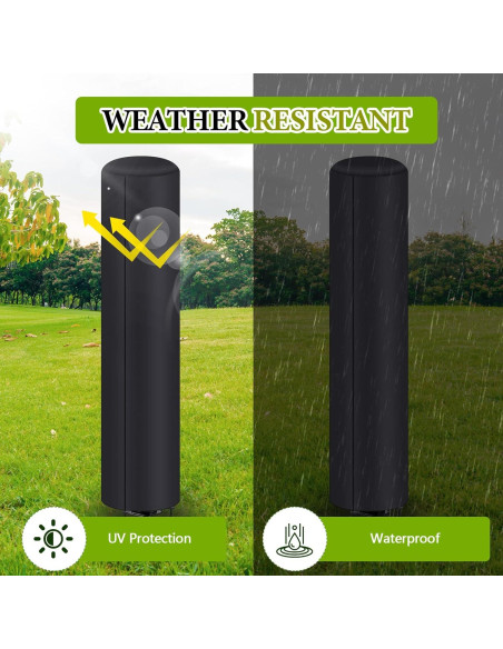 Cubierta de Ducha Solar Impermeable Maasechs 230x67cm Negra