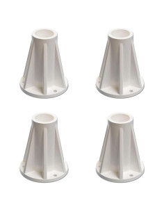 Base de Montaje de Polímero Saftron para Barandillas de Piscina - 4 Unidades