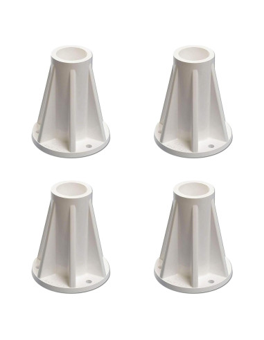 Base de Montaje de Polímero Saftron para Barandillas de Piscina - 4 Unidades