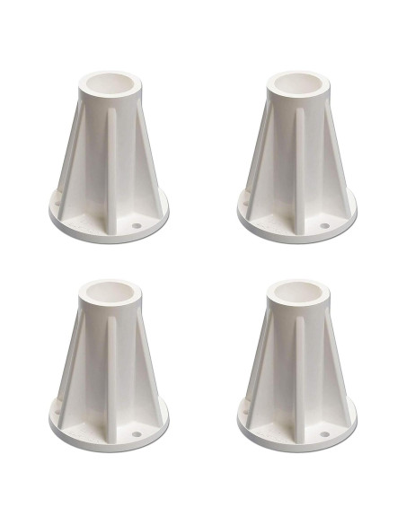 Base de Montaje de Polímero Saftron para Barandillas de Piscina - 4 Unidades