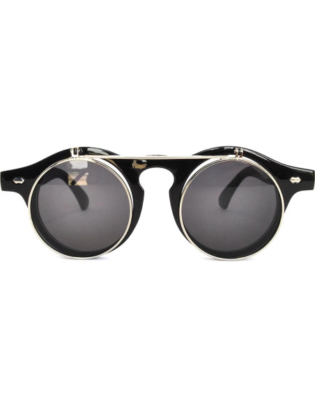 Gafas de Sol Steampunk Retro Góticas Plegables Plateadas