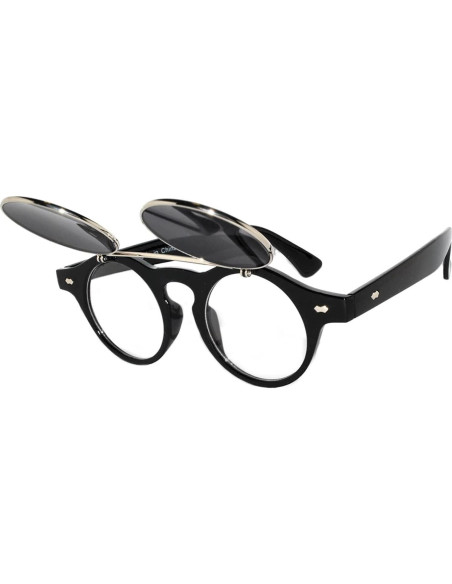 Gafas de Sol Steampunk Retro Góticas Plegables Plateadas