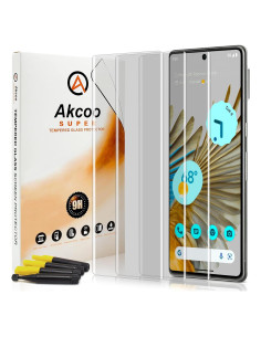 Paquete de 3 Protectores de Pantalla Vidrio Templado Akcoo Pixel 7 Pro