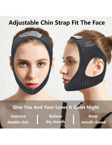 Correa Anti Ronquidos Ajustable JUNJIANHUAN Transpirable