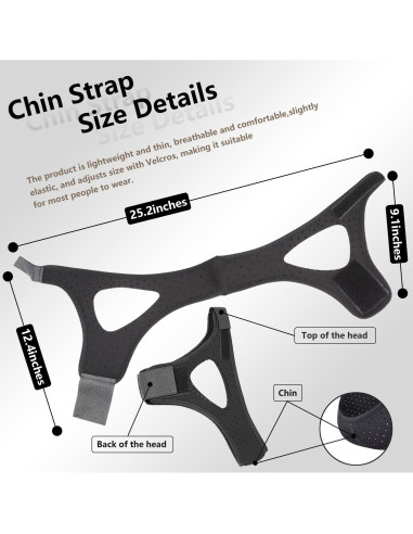 Correa Anti Ronquidos Ajustable JUNJIANHUAN Transpirable