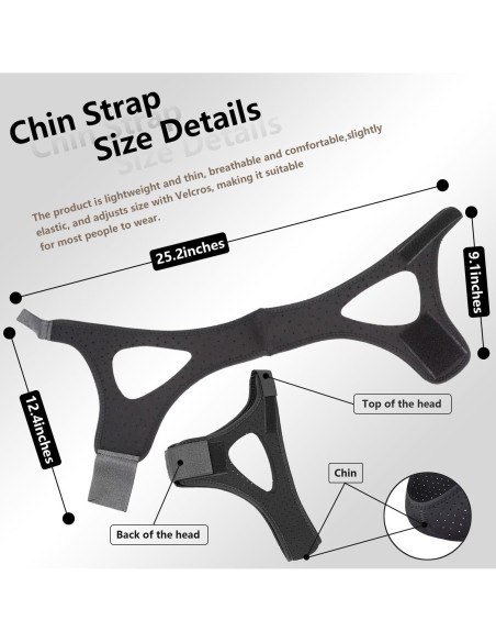 Correa Anti Ronquidos Ajustable JUNJIANHUAN Transpirable