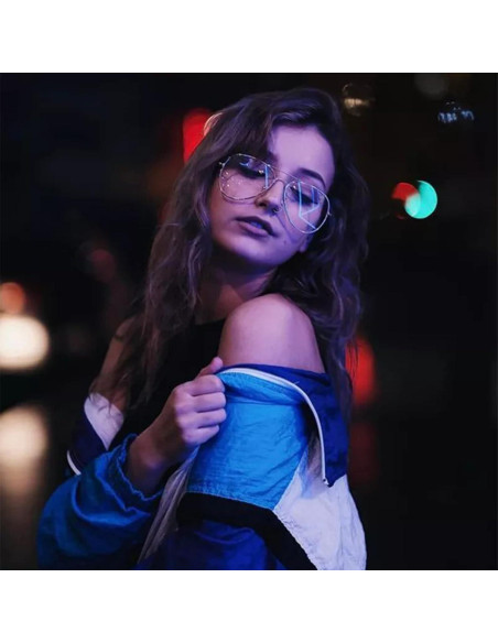 Gafas Aviador EYLRIM Anti Luz Azul Metal 58mm Unisex