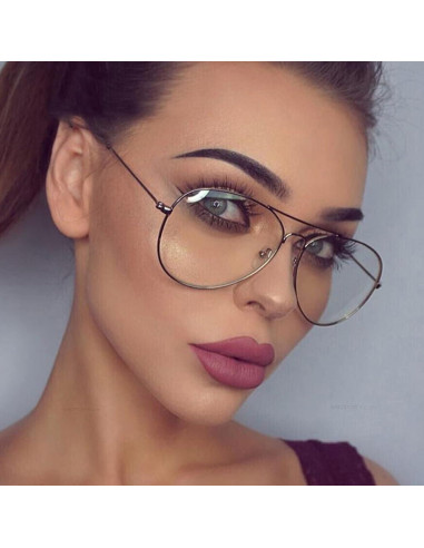 Gafas Aviador EYLRIM Anti Luz Azul Metal 58mm Unisex