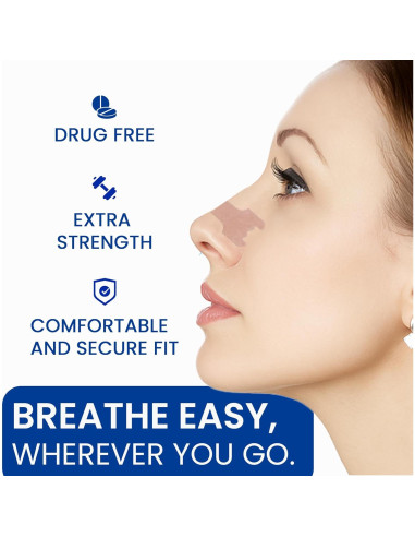 Tiras Nasales Anti Ronquidos Breathe More 50 Ct Mediano