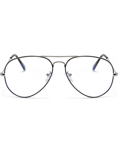Gafas Aviador EYLRIM Anti Luz Azul Metal 58mm Unisex