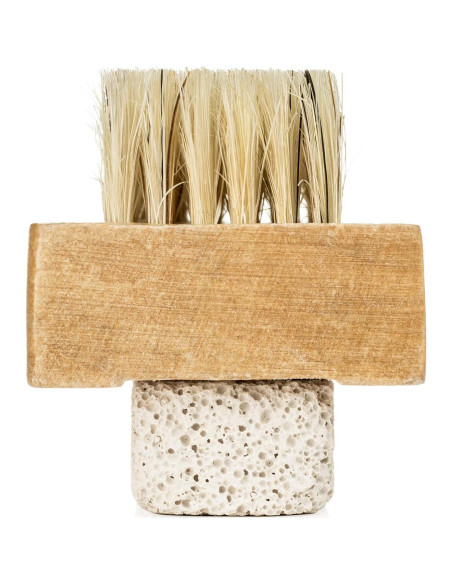 Cepillo Exfoliador de Pies GranNaturals con Piedra Pómez - Mango de Madera