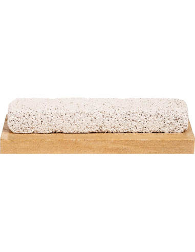 Cepillo Exfoliador de Pies GranNaturals con Piedra Pómez - Mango de Madera