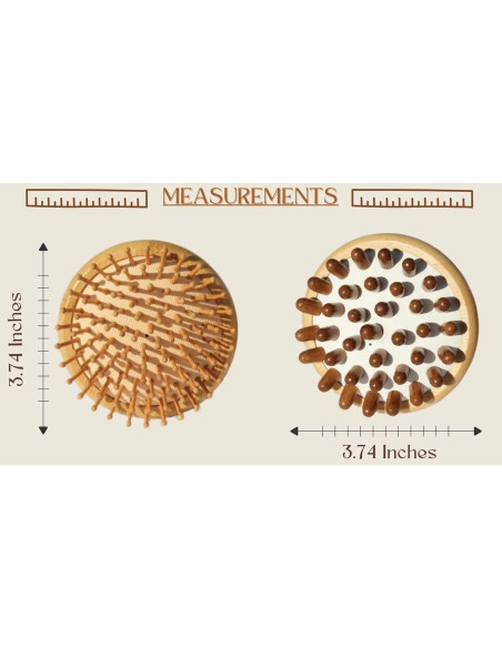 Cepillo de Bambú EscoDesign para Cuero Cabelludo - Antiestático