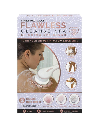 Cepillo Corporal Eléctrico Flawless Cleanse Spa - 3 Cabezas