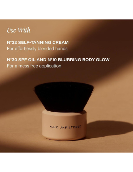 Brocha Corporal Kabuki Lux Unfiltered - Cerdas Sintéticas Veganas