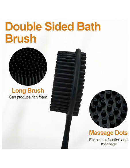 Paquete de 2 cepillos de silicona LIOUCBD para la espalda 38 cm