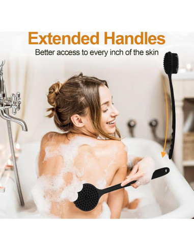 Paquete de 2 cepillos de silicona LIOUCBD para la espalda 38 cm