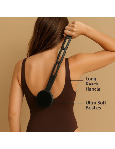 Brocha Aplicadora de Loción Corporal GOERTI - Mango Largo Antideslizante 2