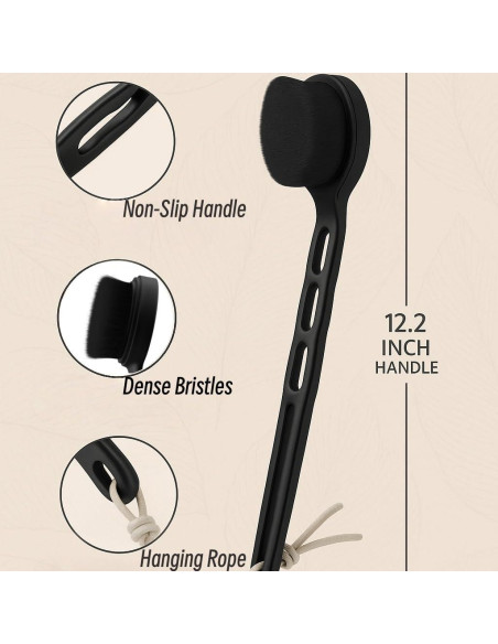 Brocha Aplicadora de Loción Corporal GOERTI - Mango Largo Antideslizante