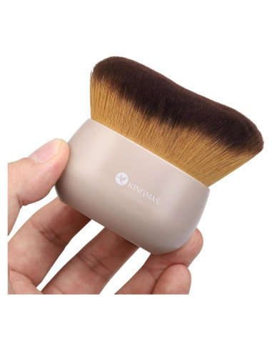 Brocha Kabuki KINGMAS Extra Grande para Autobronceador 76mm