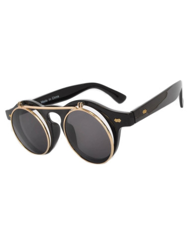 Gafas de Sol Steampunk Retro Doradas Plegables UV400