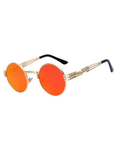 Gafas de sol redondas metalicas estilo steampunk UV400