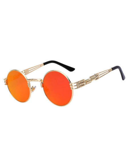 Gafas de sol redondas metalicas estilo steampunk UV400
