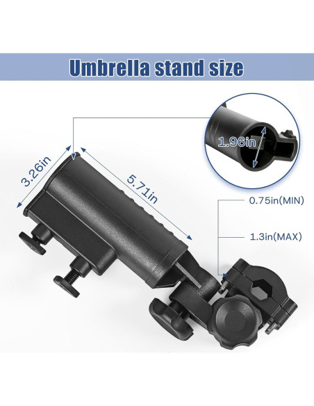 Soporte para Paraguas CHENGWEI Ajustable 180 para Carro de Golf