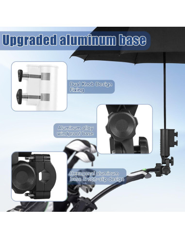 Soporte para Paraguas CHENGWEI Ajustable 180 para Carro de Golf