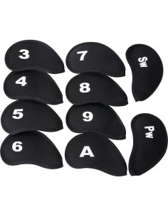 10 Fundas de Cabeza de Golf Neopreno Yuguolorry Negro 2