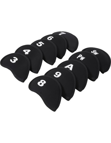 10 Fundas de Cabeza de Golf Neopreno Yuguolorry Negro
