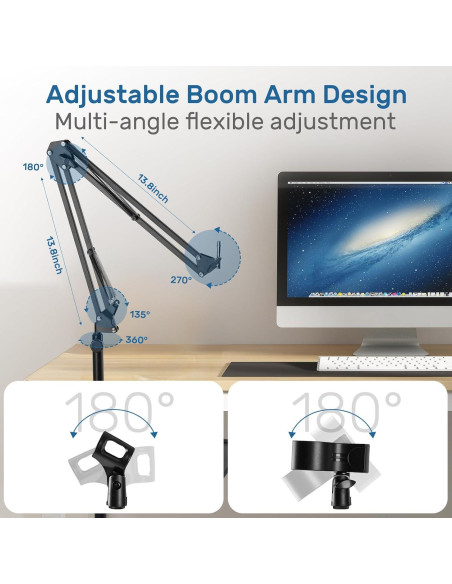 Soporte de Micrófono de Piso BILIONE LD36 Ajustable 2.79kg