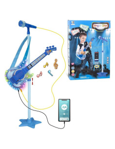 Conjunto de Guitarra y Micrófono TAKIHON para Niños Azul