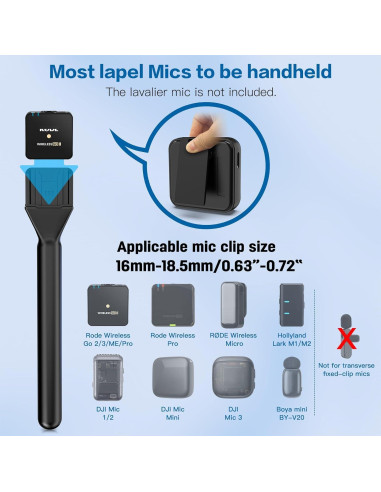 Mango de Micrófono ZealSound HW23 para DJI/Rode/Hollyland