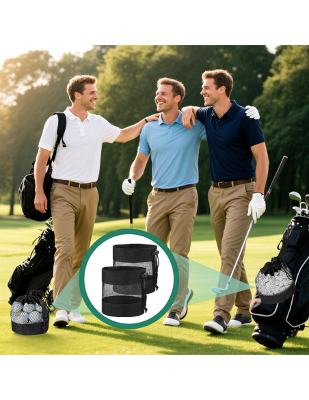 2 Bolsas de Almacenamiento para Pelotas de Golf EupHHonycs