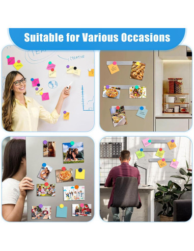 6 Piezas Tira Magnética Adhesiva FloraSea 30x2.8cm Plateado