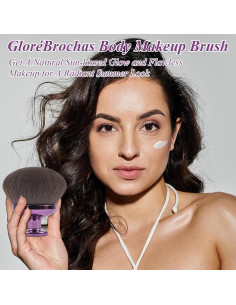Brocha Kabuki Auto-bronceadora GloréBrochas 90mm Cerdas Veganas 2