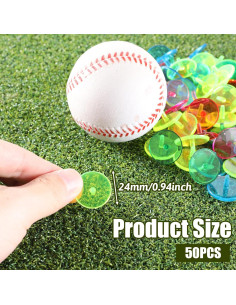 Marcadores de Pelotas de Golf Styquenzer 50 Piezas 24 mm 2