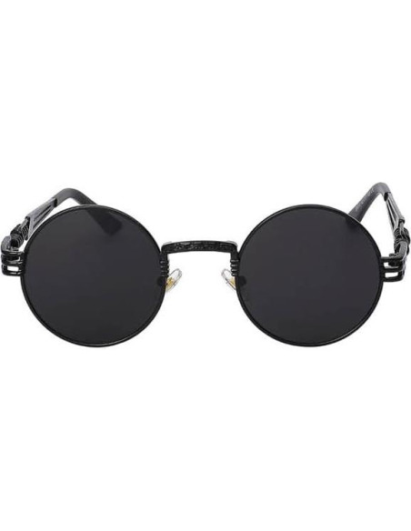 Gafas de sol redondas de metal gótico UV400 - Steampunk