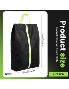 2 Bolsas de Zapatos de Viaje Absorbentes de Olores Negro 2