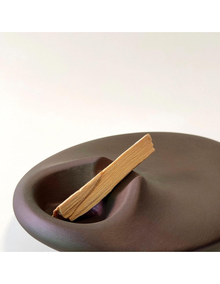 Juego de 2 Soportes de Incienso Cerámica LOULIQIGIFT Marrón